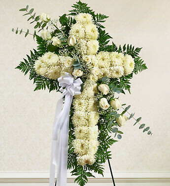 White Cross with White Rose Break