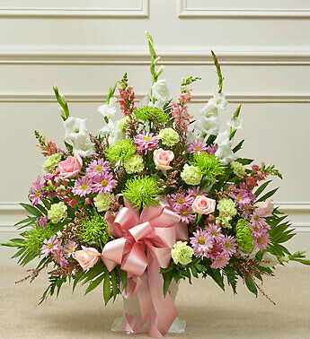 Pastel Sympathy Floor Basket