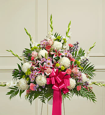 Pastel Sympathy Standing Basket