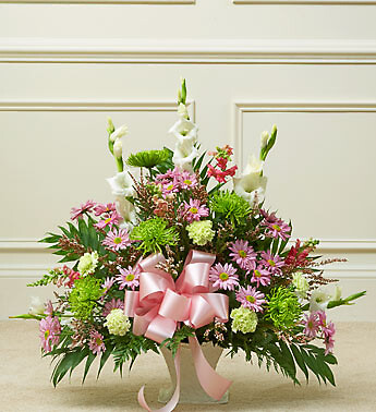 Pastel Sympathy Floor Basket