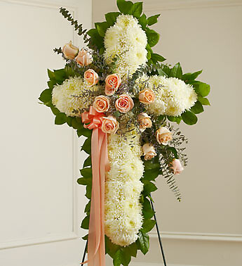 White Cross with Peach Rose Break